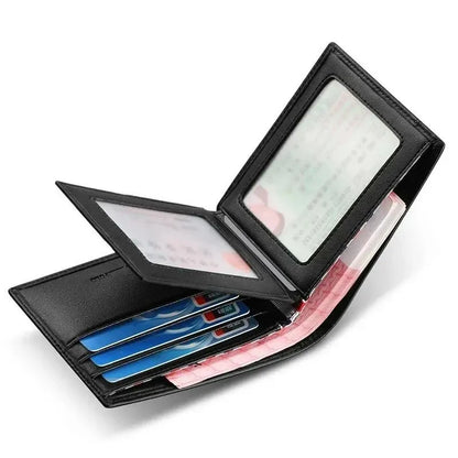 Carteira Masculina  Slim em Couro Preto