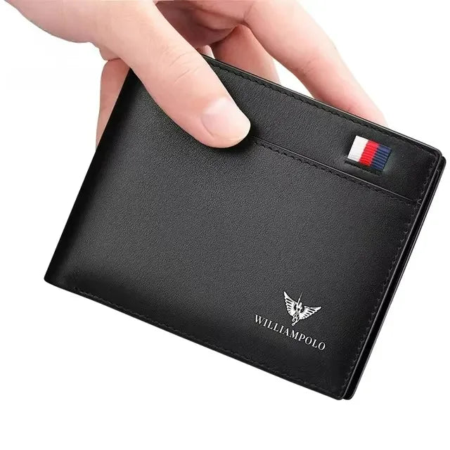 Carteira Masculina  Slim em Couro Preto
