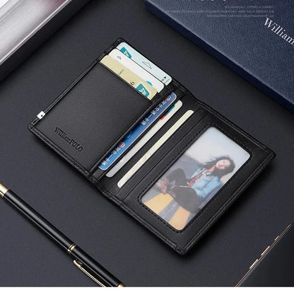 Carteira Porta-cartões em Couro Preto