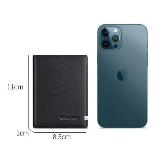 Carteira Porta-cartões em Couro Preto